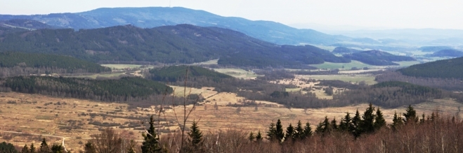 Panorama Blanského lesa - Kleť (1 084 m n. m.).