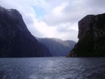 Téměř u ústí Milford Sound do oceánu