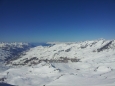 Údolí Val Thorens z Col de Rosaël