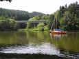 Vltavu brázdí lodě mířící na slavnosti a trchy do Týna nad Vltavou.