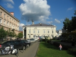 Pohled k radnici z ulice Vokiečių (Německá), Vilnius