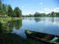 Jezero Bernardinų při městě Trakai, Litva