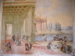 Skvostné prostory především zdobí skvělé barokní a rokokové nástěnné malby s motivy antických bájí a mytologie, jejichž autorem je Carpofore Tencalla.