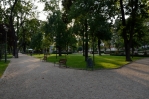 Balatonfüred, park při Balatonu poblíž náměstí