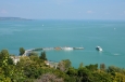 Balaton z vyhlídky u kláštera Tihany