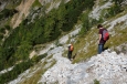 Sestup ze sedla Trischübel, Berchtesgadenské Alpy, Německo