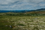 Národní park Rondane, v pozadí Jotunheimen, Norsko