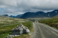 Národní park Rondane, cesta k jezeru Rondvatnet, Norsko