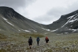 Národní park Rondane, cesta od jezera Rondvatnet na Rondeslottet, Norsko