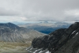 Výhled z vrcholu Vinjeronden, národní park Rondane, Norsko