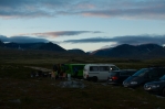 Při parkovišti Spranghaugen v národním parku Rondane, Norsko