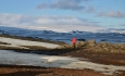 Večer se dělá krásně a my si užíváme výhled na ledovec Mýrdalsjökull.