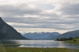 Pohled od špičky Isfjordenu k Åndalsnes, Norsko