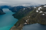 Jezera Gjende a Bessvatnet, Jotunheimen, Norsko