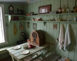 Kuchyňka tzv. sleďových děvčat, která jezdila v létě do Siglufjörðuru za prací