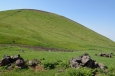 U vrcholu Nalsar (3177 m) v pohoří Geghamy, Arménie