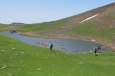 U vrcholu Učtepe (3307 m) v pohoří Geghamy, Arménie