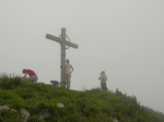 A vrcholovka. Jak sami vidíte, rozhled byl jaksi zamlžený...