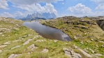 Za posledním jezerem začneme traverzovat svah údolí nad velké jezero Lago di Cavia.